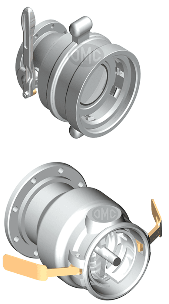 Dry disconnect / API RP 1004 couplings